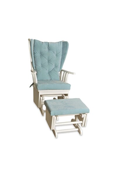 Asedia Mama Puflu Lake Mavi Minderli Sallanan Sandalye Emzirme Koltuğu Babalar Günü Hediyesi