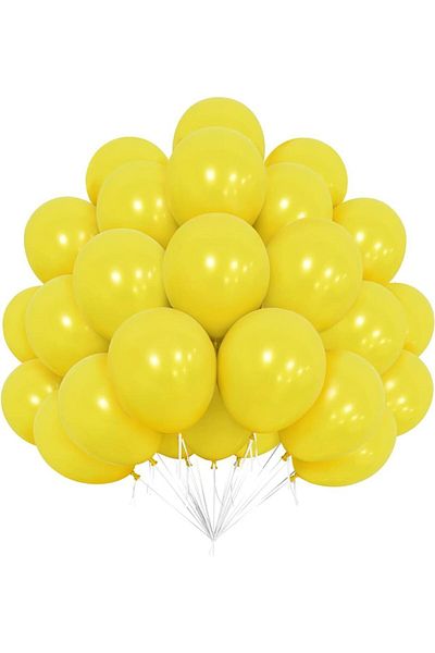 KüçükMelek yellow 12 inch balloon 10 PCS