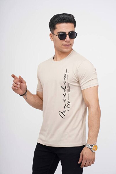 Est Estola Ανδρικό ύφασμα με λεπτή εφαρμογή Crew Neck Lycra FlexibleSoft Texture