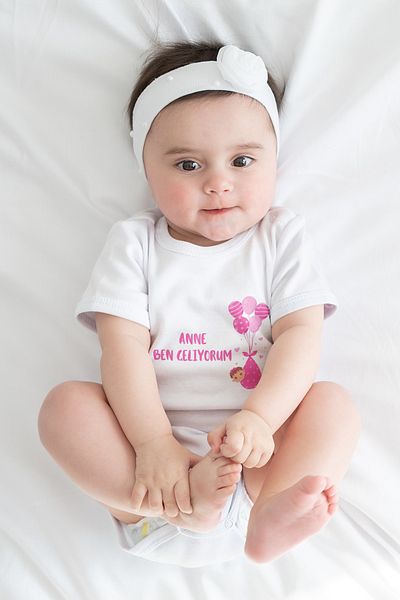 ADABEBEK Mommy I'm Coming Printed Snap Body - Zıbın 10067