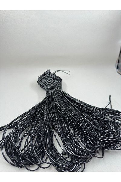 paşateks since 1995 şekil 2 mm Glitter Brit Rubber-Black-5 Meters