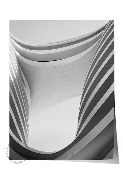 Postifull Ασπρόμαυρη αρχιτεκτονική αφίσα - Art Print, NO:79, Αισθητική διακόσμηση τοίχου γραφείου, κάθετη
