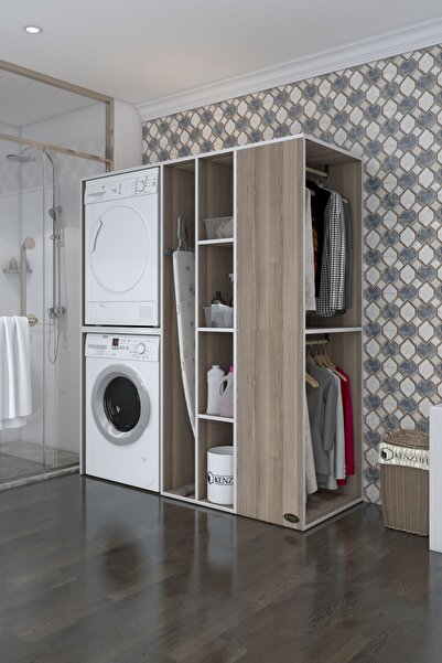 Kenzlife Çamaşır-Kurutma Makinesi Dolabı Ve Giysi Dolabı Kazvini Sağ Crd 180*...