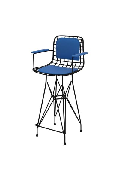 Kenzlife Knsz Orta Boy Tel Bar Sandalyesi 1 Li Mağrur Syhmvi Kolçaklı Sırt Mi...