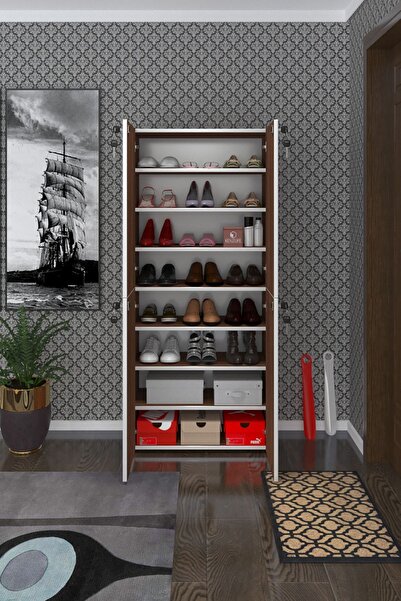 Kenzlife Ayakkabılık Ayakkabı Dolabı Kilitli Be Real Cvz 160*70*32 Kapaklı Ar...