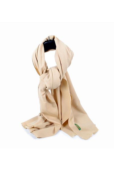 koza ebrar Elegansa Shoulder Neckerchief - Luxurious, Soft and Trendy Cream with Cashmere Texture, Elegance and Warmth Function
