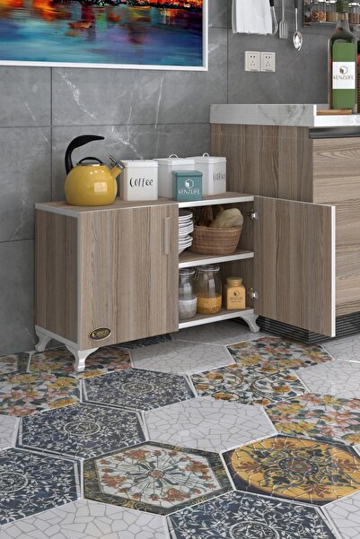 Kenzlife 2 Kapılı Dolap Rabia 048*070*032 Crd Kapaklı Ayaklı Banyo Mutfak Ofis Kitaplık Ayakkabılık Kiler