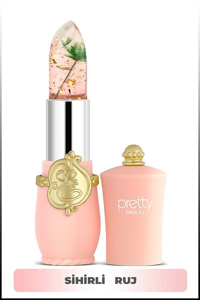 Pretty Beauty Drıed Flowers Lipstick & Color Changing Flower Scented Magic Lipstick