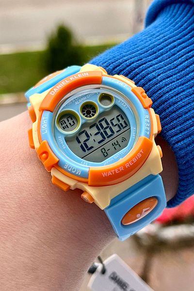 Daniel Klein Colorful Adjustable Lanyard 5 Atm Kids Wrist Watch with 6 Different Lights Dkgnct823