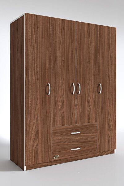 Kenzlife Gardırop 4 Kapılı 2 Çekmeceli Deligül 180*160*52 Cvz Xlarge Kapaklı Gardolap Dolap