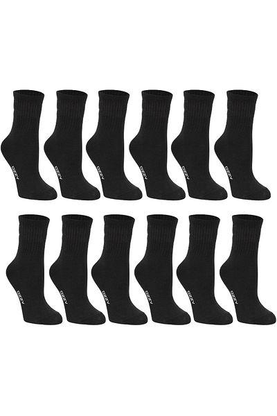 Ozzy Socks Дамски 12' черни къси чорапи без подплата Тенис чорапи