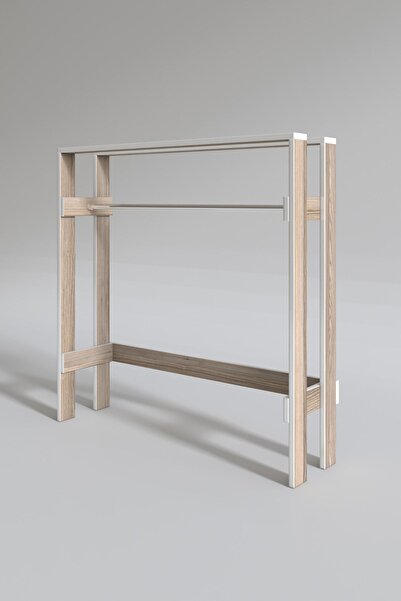 Kenzlife Giysi Dolabı Casim 100*100*25 Crd Askılık Ayakkabılık