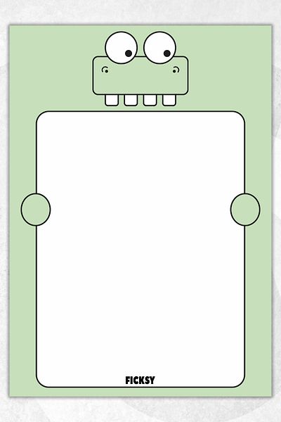 Ficksy A5 Size Cute Crocodile Note Paper - 50 Sheets Memopad Memo Pad To Do List