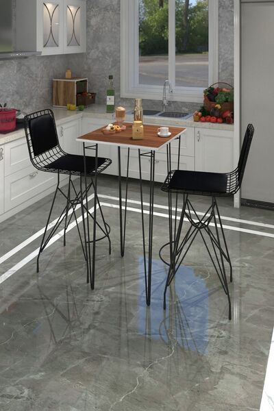 Kenzlife Knsz Masa Sandalye Takımı Hem105Zengin Cvzsyh 070*070 2 Sandalye Syh...