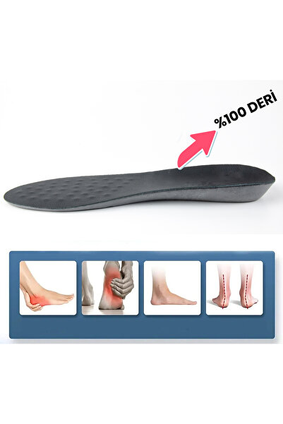 AiryFooT Topuk Destekli Ortopedik % 100 Deri Ayakkabı Tabanı