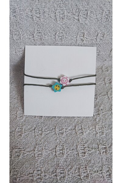 cacatasarım İkili emojili bileklik ipli bileklik