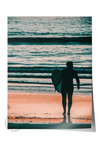 Postifull Poster bez okvira, letnja tematska slika BR:192, fotografija surfer...