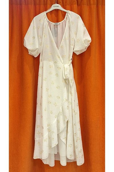 STEPS Side Tie Foil Printed Aerobin Dress