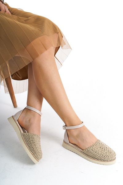Shoesers Balerini de damă cu model elegant - pantofi ocazionali confortabili cu talpă și curea la gleznă