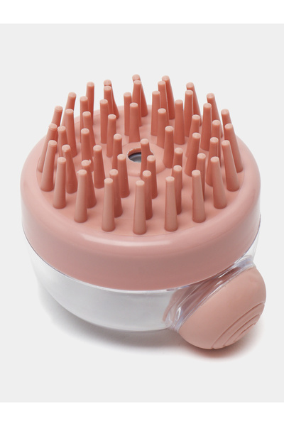 newnet Σαμπουάν μασάζ και περιποίησης τριχωτού της κεφαλής σε χρώμα πούδρας - Μαλακή χτένα καθαρισμού μαλλιών με κεφαλή με κάδο