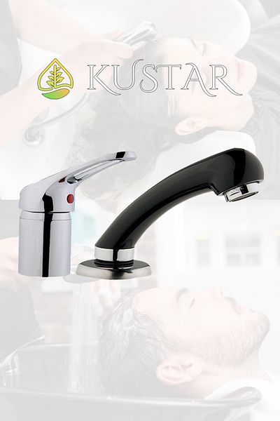 KUSTAR Beauty Salon Hairdressing Salon Faucet Hair Washing in Tub with Basin Built-In Sink Barber Faucet