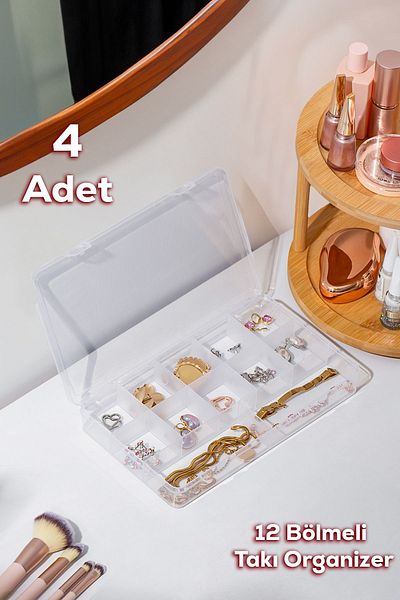 Porsima ORG-601 Aria 12 Διαφανής οργάνωση κοσμημάτων με κούμπωμα - Organizer με αυτοκάλυμμα