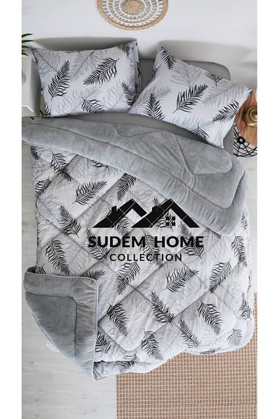 Sudemhome لحاف ويلسوفت مزدوج ناعم - 2 كيس وسادة، 195 × 215 سم
