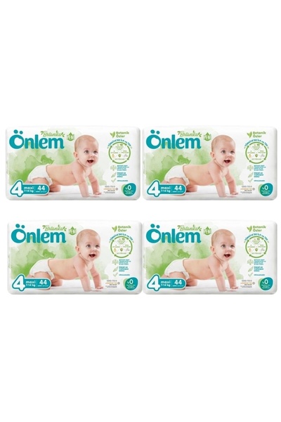 ÖNLEM Botanika 4 Beden Çocuk Bezi Ikili Jumbo Maxi 44 Lü X 4 Adet