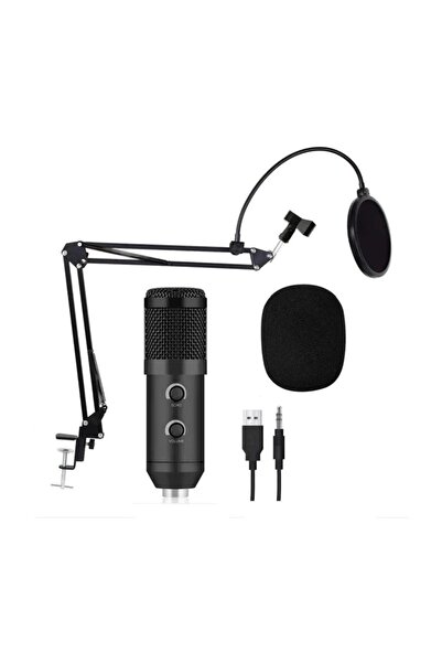 Omelo Music D.j. M-800 Youtuber Mikrofon Stüdyo Standlı Ön Panel Süspansiyon Pop Filter Profesyonel Set
