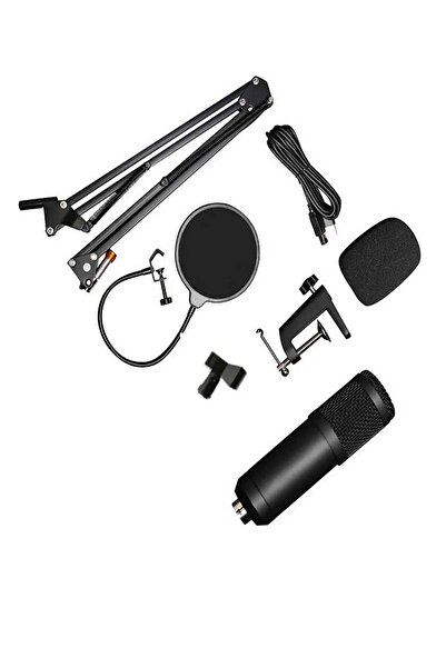 Omelo Music D.j. M-800 Youtuber Mikrofon Stüdyo Standlı Ön Panel Süspansiyon Pop Filter Profesyonel Set