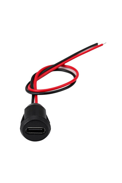 Genel Markalar Type C Panel Montaj Dişi Soket 2 Pin 15cm Kablolu Uzatma USB 3.1 Konnektör Araba Kamera Oyuncak