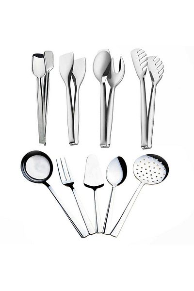 Nehir 9 Piece Tongs Serving Set