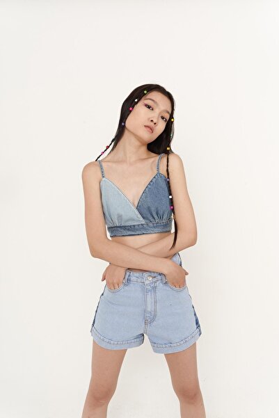 HOLLY LOLLY Ocean Jean Şort Mavi