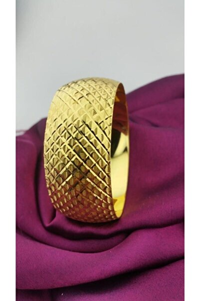 barisiva gold 22 Ayar Altın Kaplama Kadın 3 Cm Eninde Bilezik Modeli 1 Adet F...