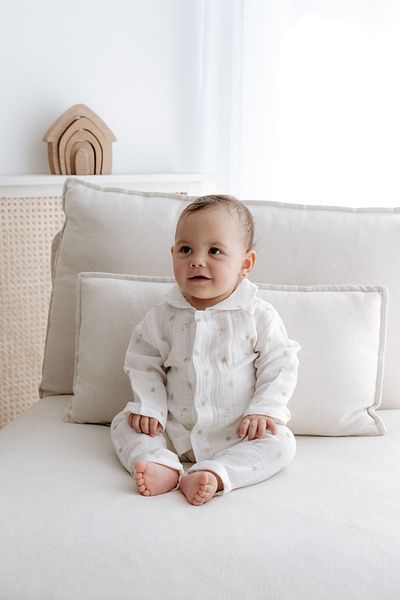 TBA COLLECTION Daisy Leaves Muslin Pajama Set