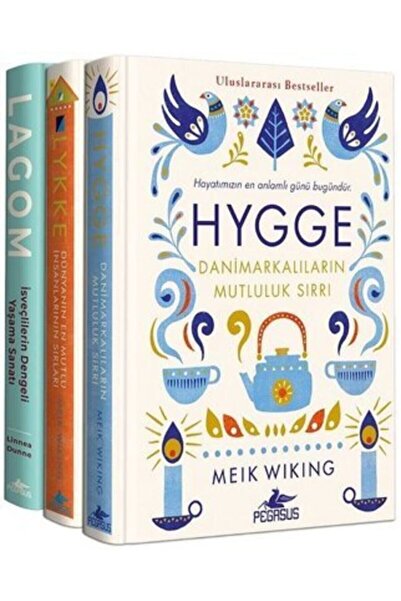 Pegasus Yayınları Hygge + Lykke + Lagom 3 Kitap Ciltli Takım Set - Meik Wiking, Linnea Dunne