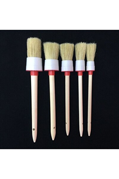 CRAFT HOBİ Chalky Wax Eskitme / Süpürme Fırçası 5 Li Set 2cm/4cm/6cm/8cm/10 Cm