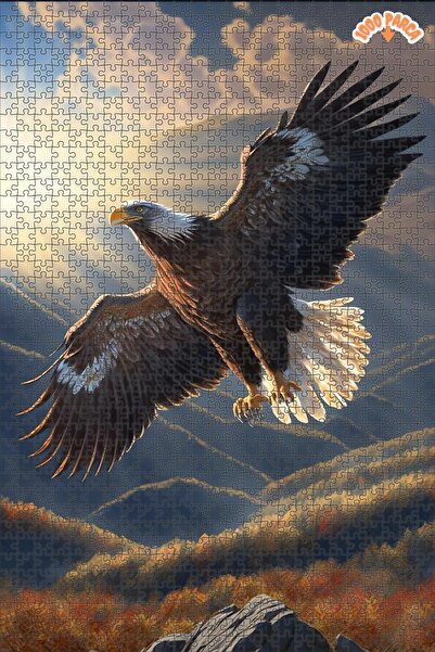 Teona Ahşap Güneşin Çocuğu Kartal Uçuşu Dekoratif Çift Katlı Çerçeveli Asılab...