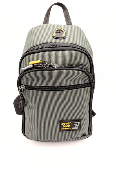 willpolo Τσάντα Seventeen Unisex Grey Crossbody - Αδιάβροχη, με λεπτομέρειες στους ώμους και στην πλάτη