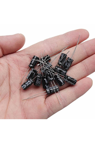 ROBİZ 120 Adet Dip Elektrolitik Kapasitör Seti 12 Tip x10  1uF 2.2uF 3.3uF 4.7uF 10uF 22uF 33uF 47uF