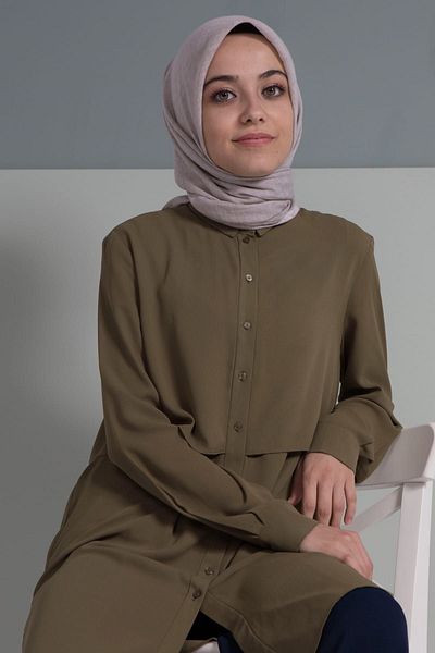 LYRA Βαμβακερό κασκόλ Mink Plain 10108