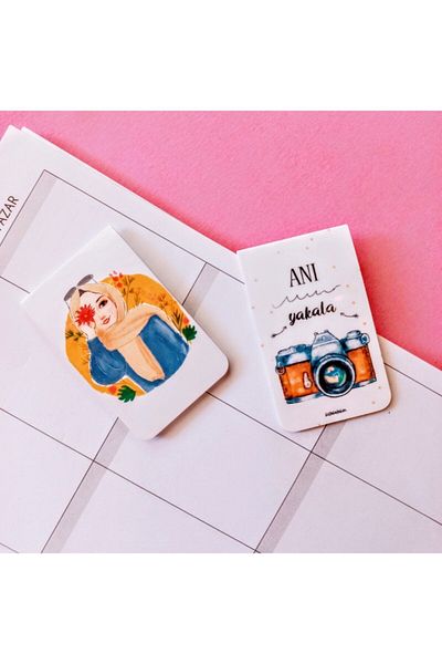 Fatofotofan 2-Piece Catch Memory and Turban Bookmark Set for Girl