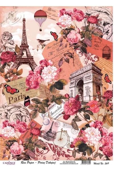 Cadence Brass Decopage Paper Model 369