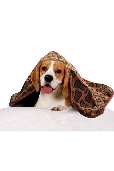 Careshop Liquid And Windproof Fleece Paw Printed Dog Blanket