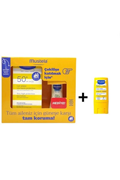 Mustela A Spf50 Güneş Losyonu 100 ml 50 ml Hydra Bebe Spf 50 Güneş Stick 9 ml