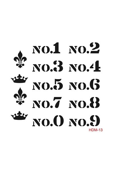 Cadence Number Stencil (template) 25x25 Cm