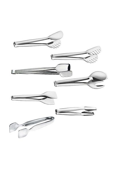 Nehir Set of 7 Stainless Steel Tongs