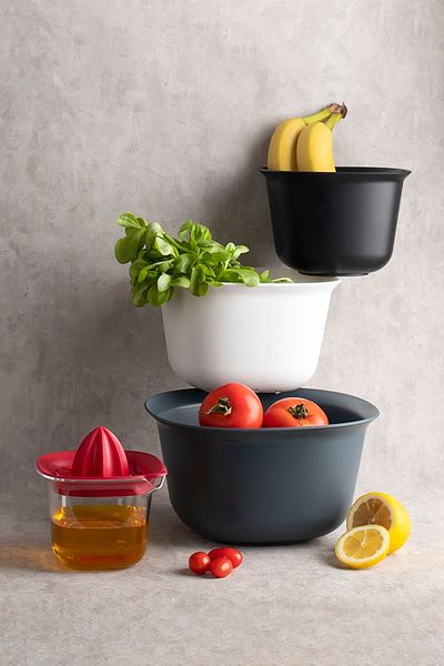 Porsima Org-174 Preparation Set Strainer Set Mixing Bowl with Strainer Bowl Set Lemon Juicer Set