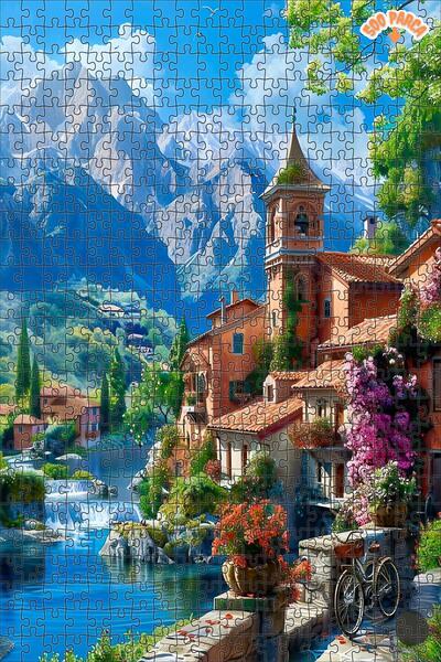 Teona Ahşap Dağların Arasındaki Saklı Cennet Çift Katlı Çerçeveli Asılabilir ...