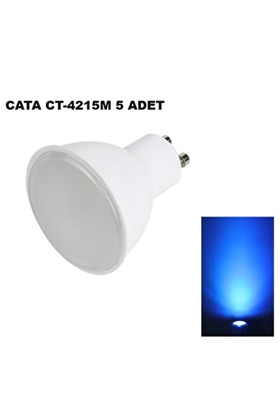 Cata 5 Adet 7w Led Ampul (GU-10) (MAVİ)